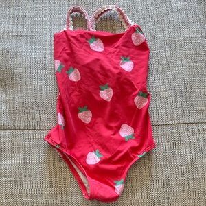 Strawberry Print Kids Swimsuit